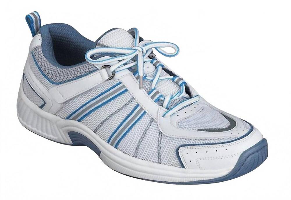 NEW ORTHOFEET women's tahoe tie-less lace athletic shoe in white
